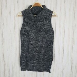 CYNTHIA Rowley Preppy Sleeveless Cowl Neck Sweater